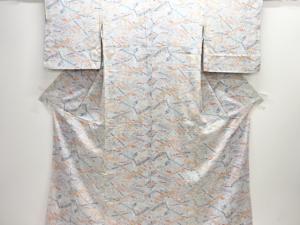 横笛に短冊模様小紋着物